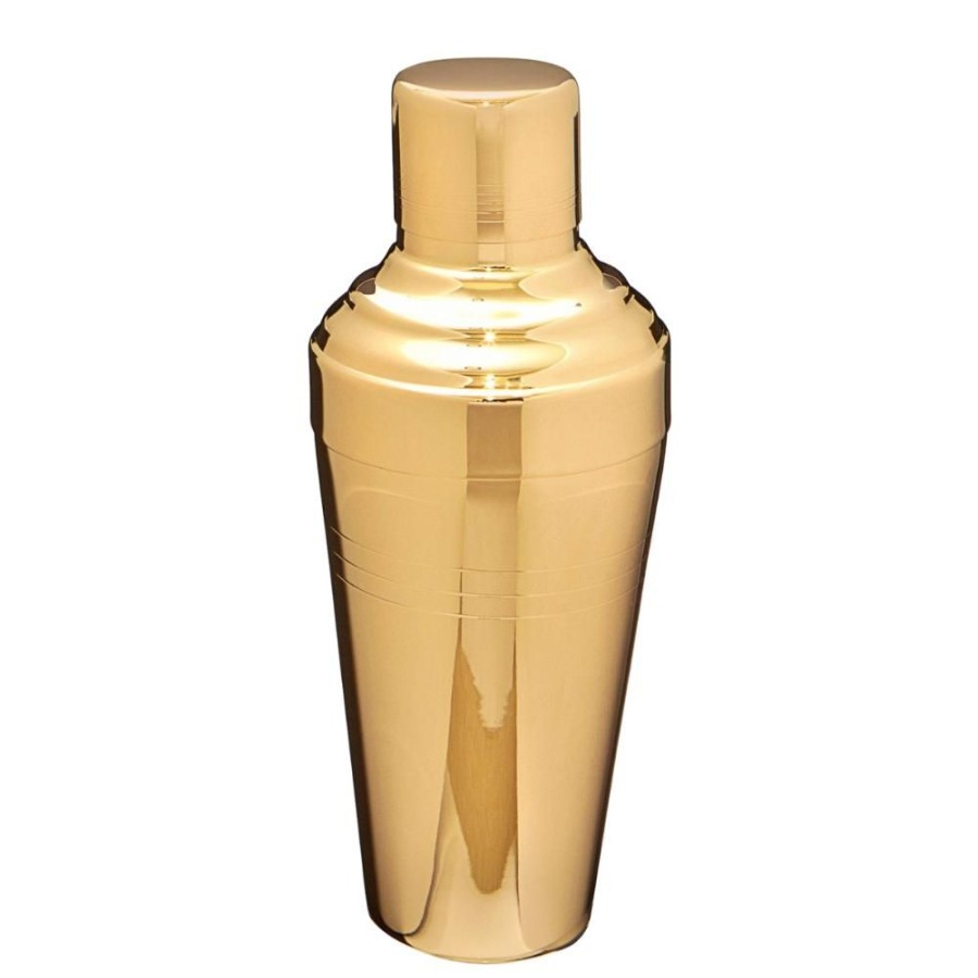 Bar Tools Japanese | 24 Kt Gold Japanese 3-Piece Cobbler Shaker - Shiny