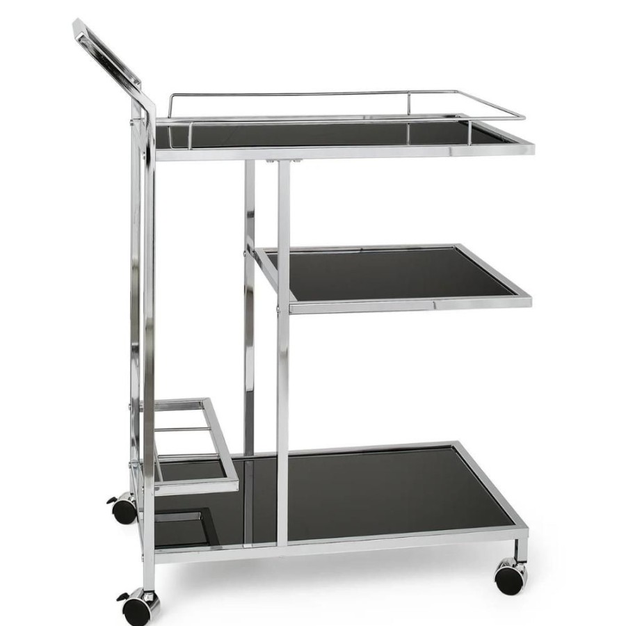 More Torre u0026 Tagus | Lenox Chrome 3 Tier Bar Cart