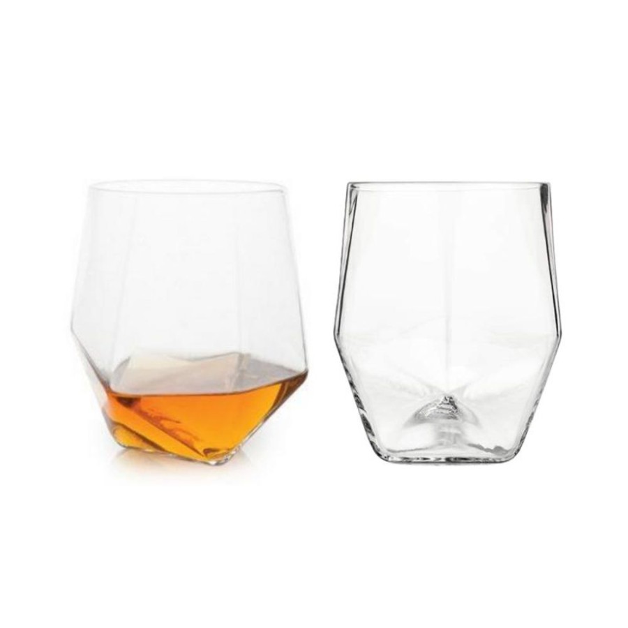 Glassware True Fabrications | Viski Faceted Crystal Tumblers (Set Of 2)