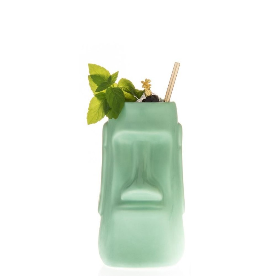 Glassware China | Seafoam Green Easter Island Tiki Mug