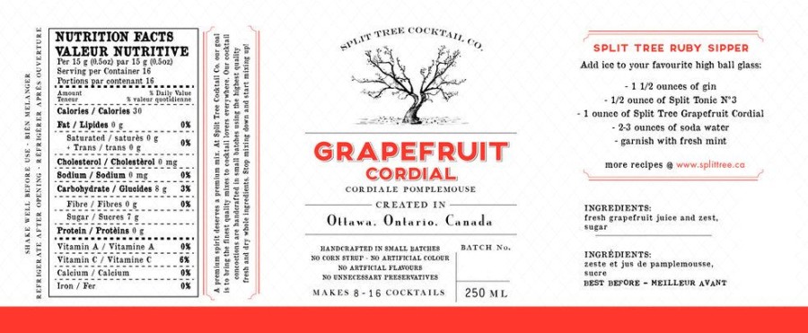 Ingredients Split Tree Cocktail Co. | Split Tree Grapefruit Cordial