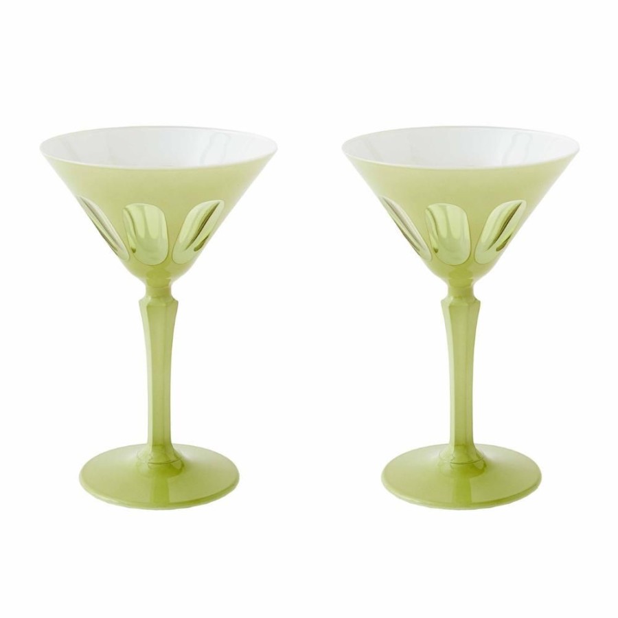 Glassware Aesthetic Movement | Rialto Martini Glass (Pale Sage)