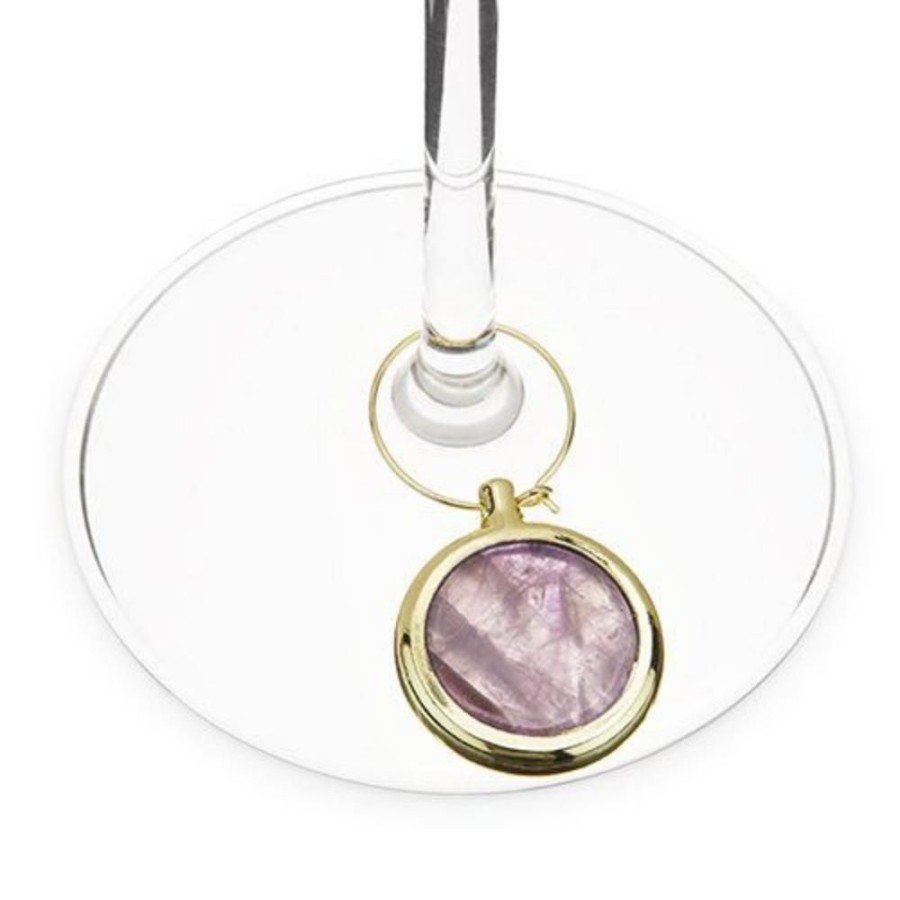 More True Fabrications | Agate Wine Charms (Set Of 4)