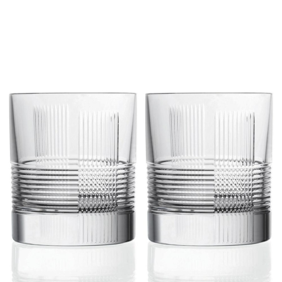 Glassware David Shaw | Rcr Hand-Cut Quadri Tumblers (Set Of 2)