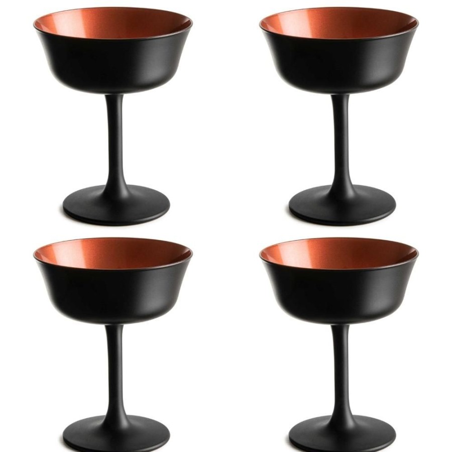 Glassware Urban Bar | Oro Nero Shallow Fizz Glass