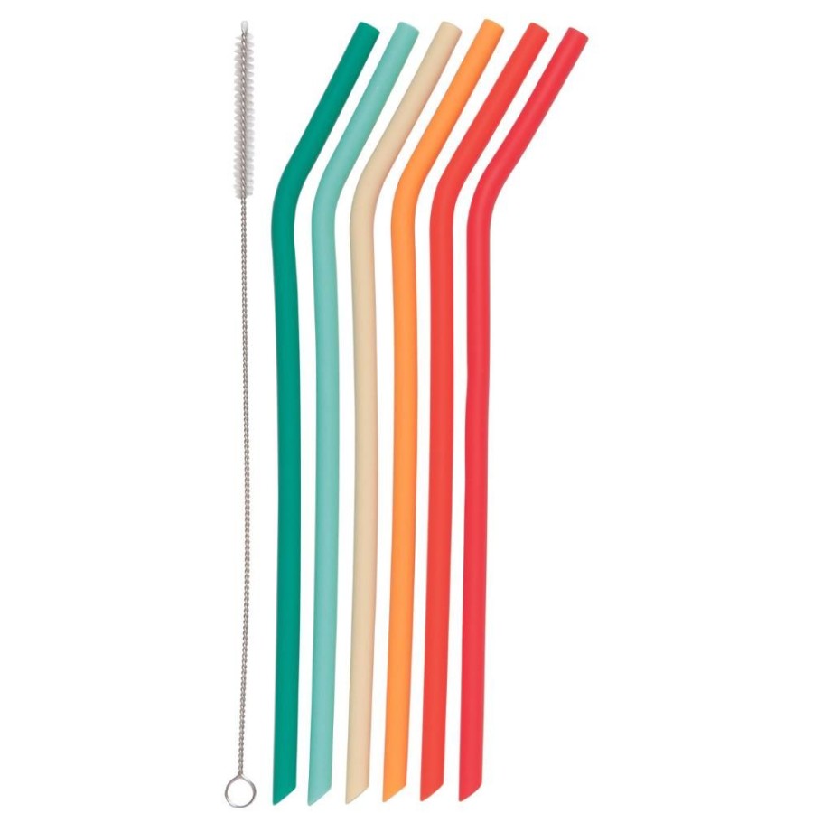 More Danica | Cheer Bendable Silicone Straws (Pack Of 6)