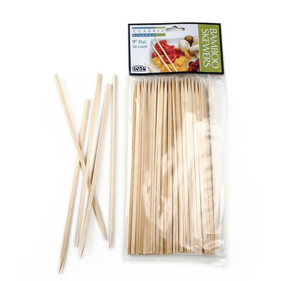 Ingredients RSVP | Flat Bamboo Skewers - 9" Long