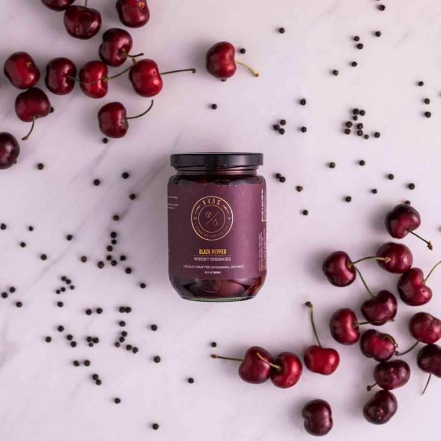 Ingredients Kvas Fine Beverage Co. | Kvas Black Pepper Whisky Cherries