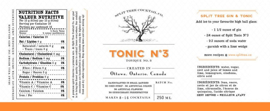 Ingredients Split Tree Cocktail Co. | Split Tree Tonic No. 3