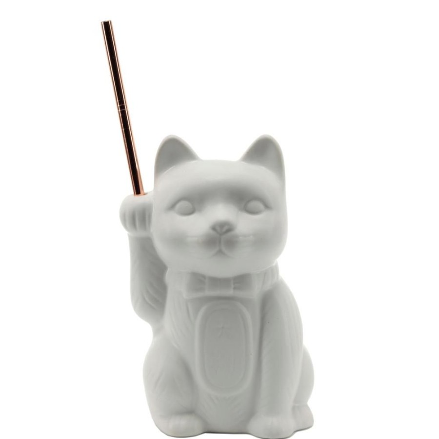 Bar Tools China | White Neko Cat Tiki Mug