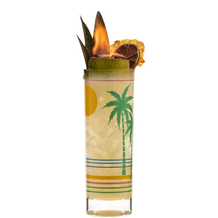 Glassware China | Retro Tropical Collins Glass