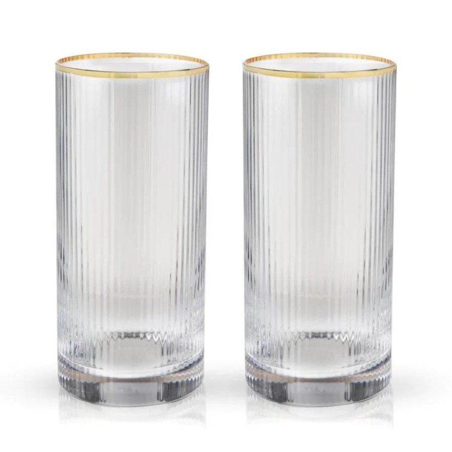 Glassware True Fabrications | Viski Meridian Highball Glasses (Set Of 2)