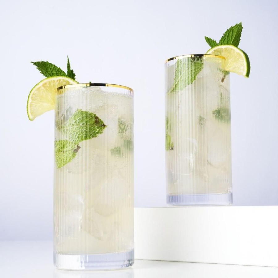 Glassware True Fabrications | Viski Meridian Highball Glasses (Set Of 2)