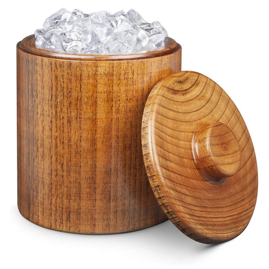 Bar Tools Product Specialties Inc. | Solid Wood Ice Bucket With Lid