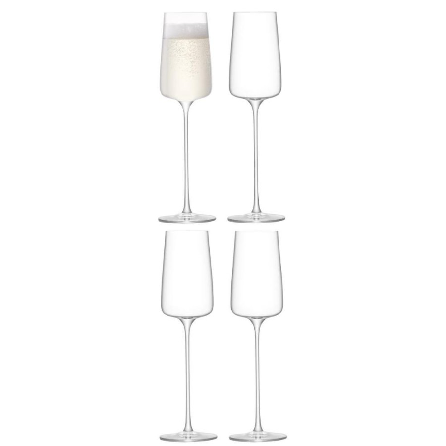 Glassware David Shaw | Lsa Metropolitan Champagne Flutes (Set Of 4)