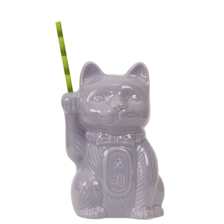 Bar Tools China | Purple Neko Cat Tiki Mug