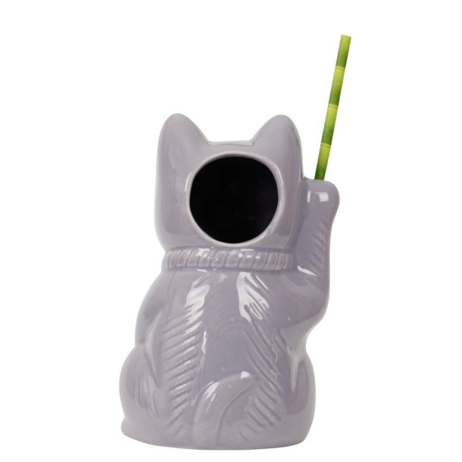 Bar Tools China | Purple Neko Cat Tiki Mug