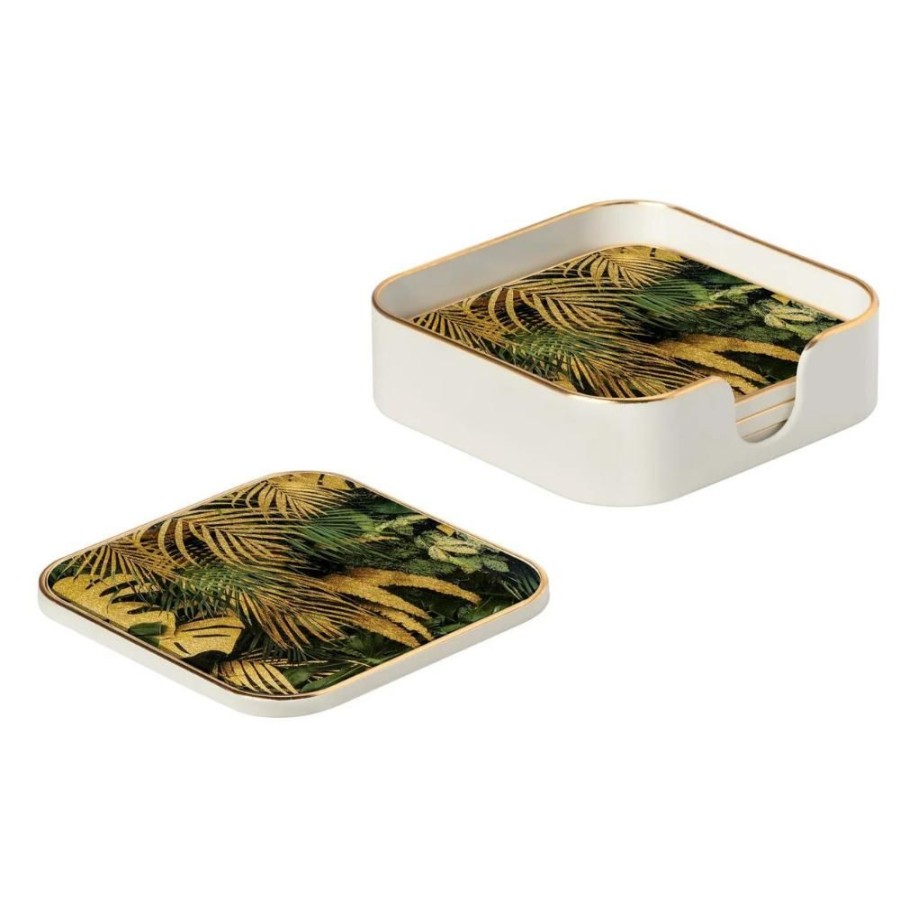 More Torre u0026 Tagus | Savoy Tropical Leaves Coasters (Set Of 4)