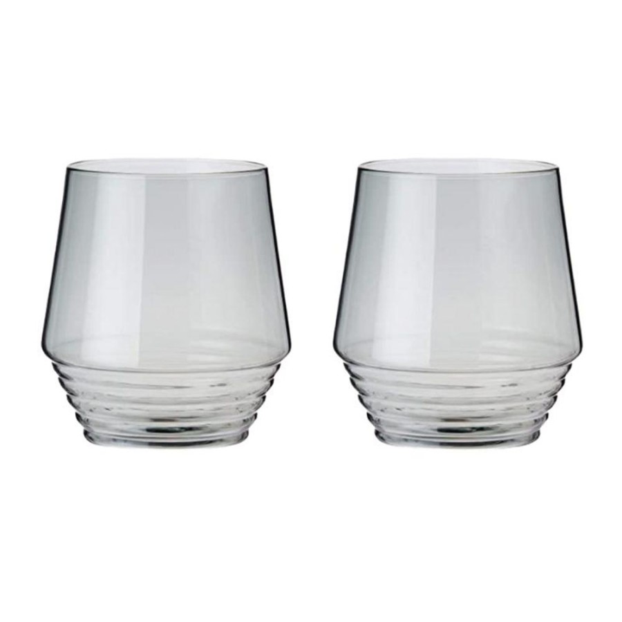 Glassware True Fabrications | Viski Smoke Deco Tumblers (Set Of 2)