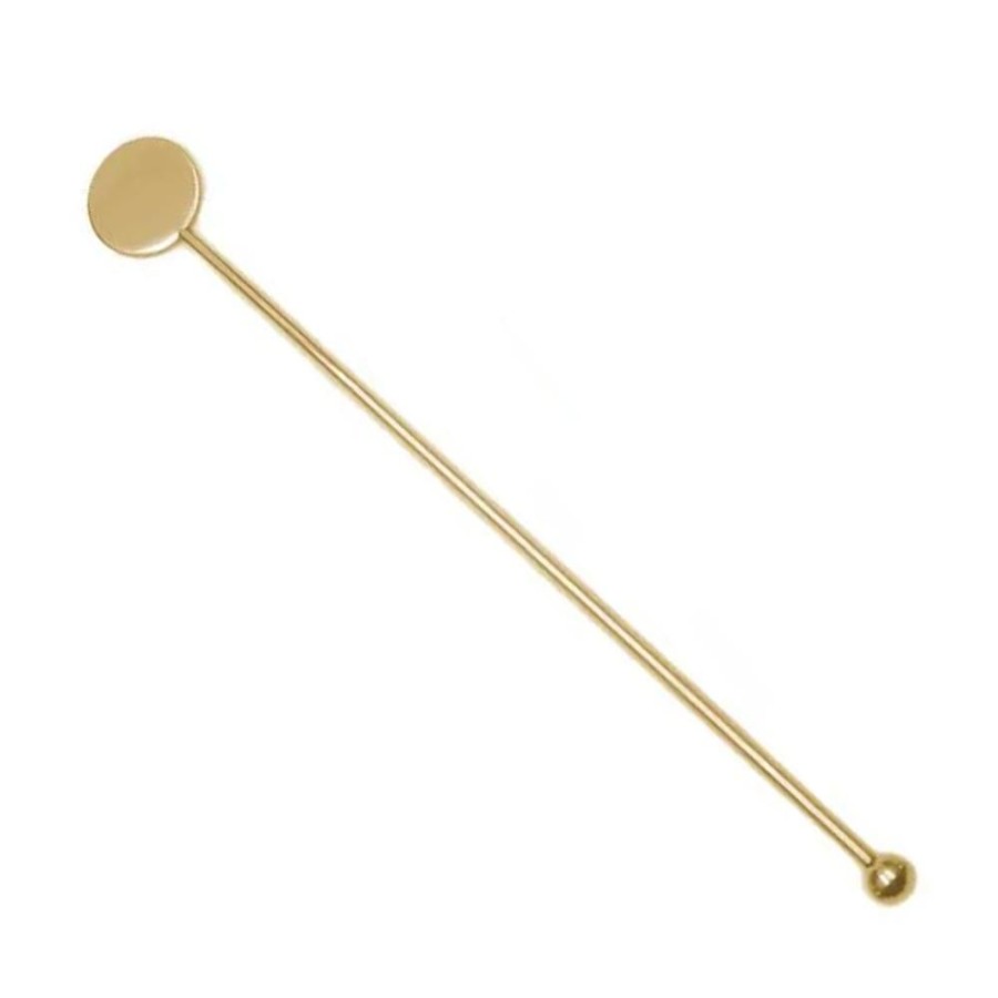 Bar Tools China | Gold Disc Top Stir Stick