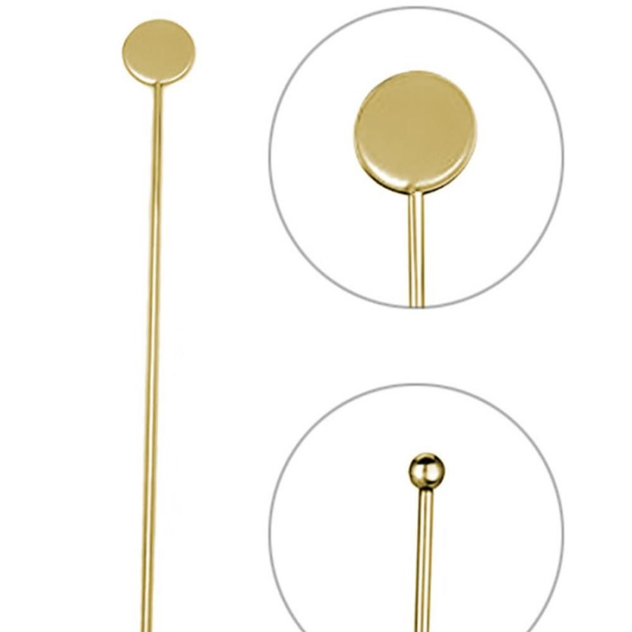 Bar Tools China | Gold Disc Top Stir Stick