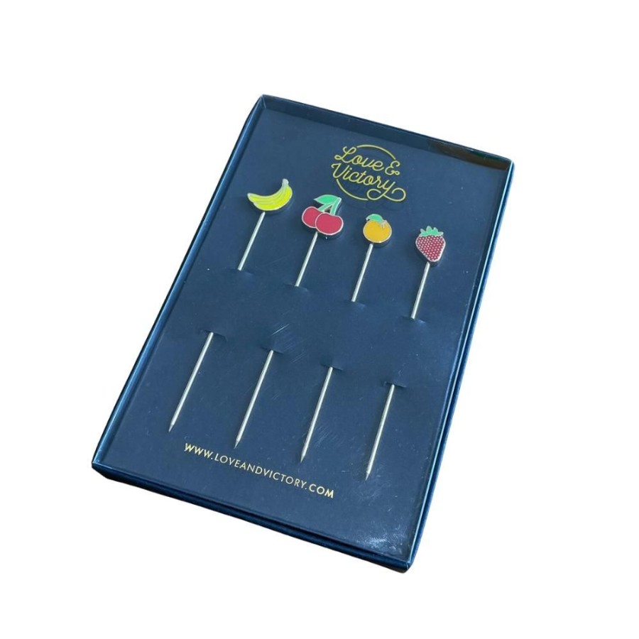 More Love and Victory | Fruit Cocktail Pins (Set Of 4)