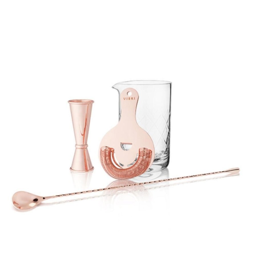 Bar Tools True Fabrications | Copper Stirred Cocktail Bar Tools Set By Viski