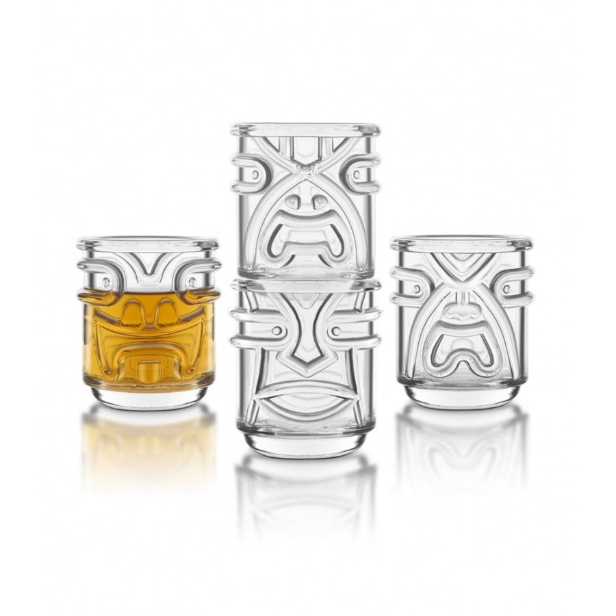 More Product Specialties Inc. | Clear Tiki God Glasses (Set Of 4)