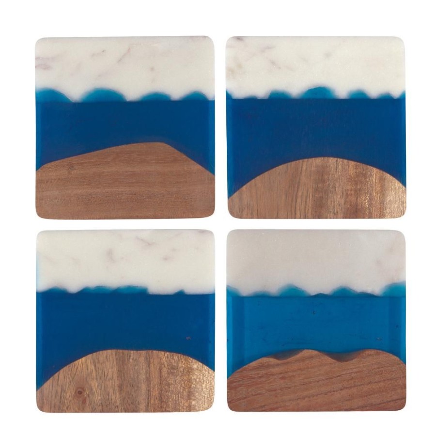 More Danica | Azure Skyline Coasters (Set Of 4)