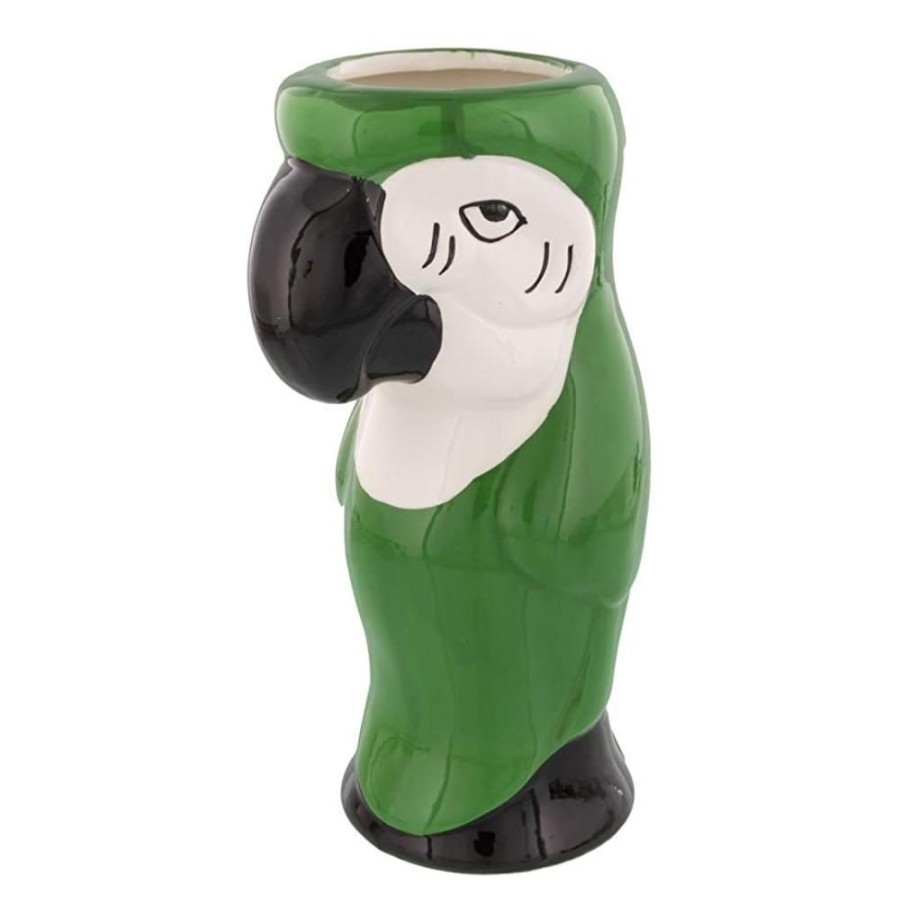 Glassware Dynasty Wholesale | Green Parrot Tiki Mug