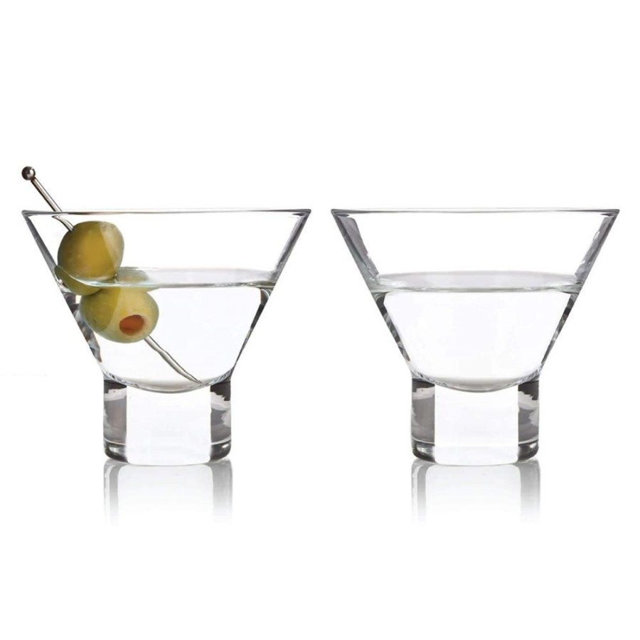 Glassware True Fabrications | Viski Raye Stemless Martini Glasses (Set Of 2)