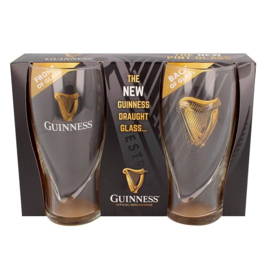 Glassware Mimi Imports | Guinness Embossed Pint Glasses (Set Of 2)