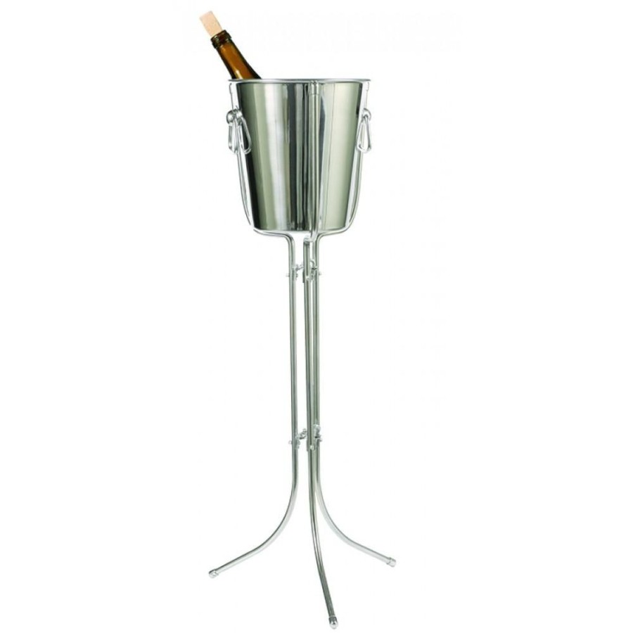 More Taylor Hill | Ideal Stainless Steel Wine Bucket & Stand (2 Pieces)