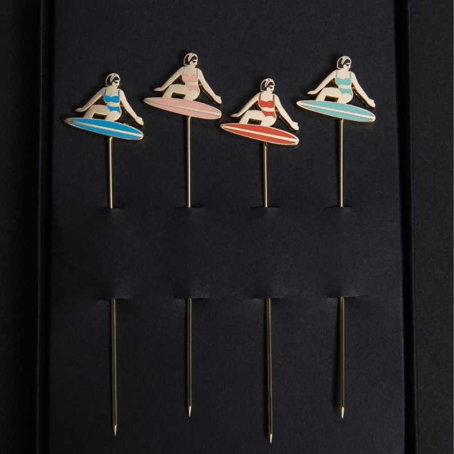 More Love and Victory | Surfer Cocktail Pins (Set Of 4)