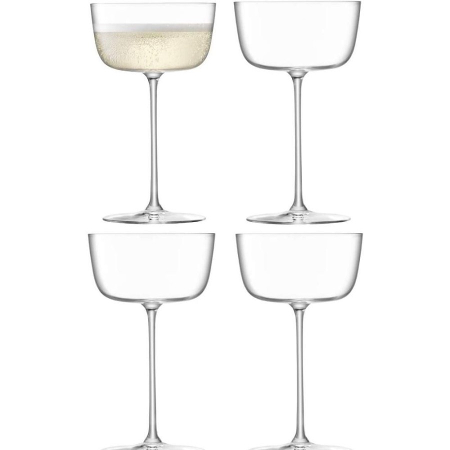 Glassware David Shaw | Lsa Borough Cocktail Saucers (Set Of 4)