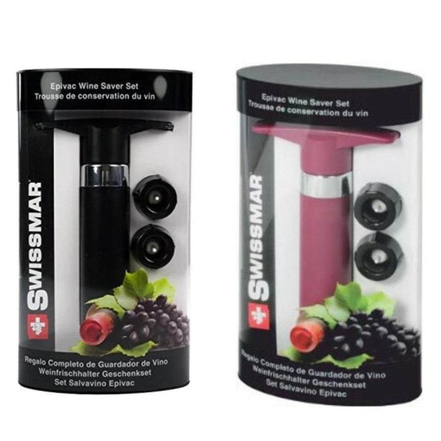 More Swissmar | Swissmar Vacuum Wine Saver (In Black Or Grape)