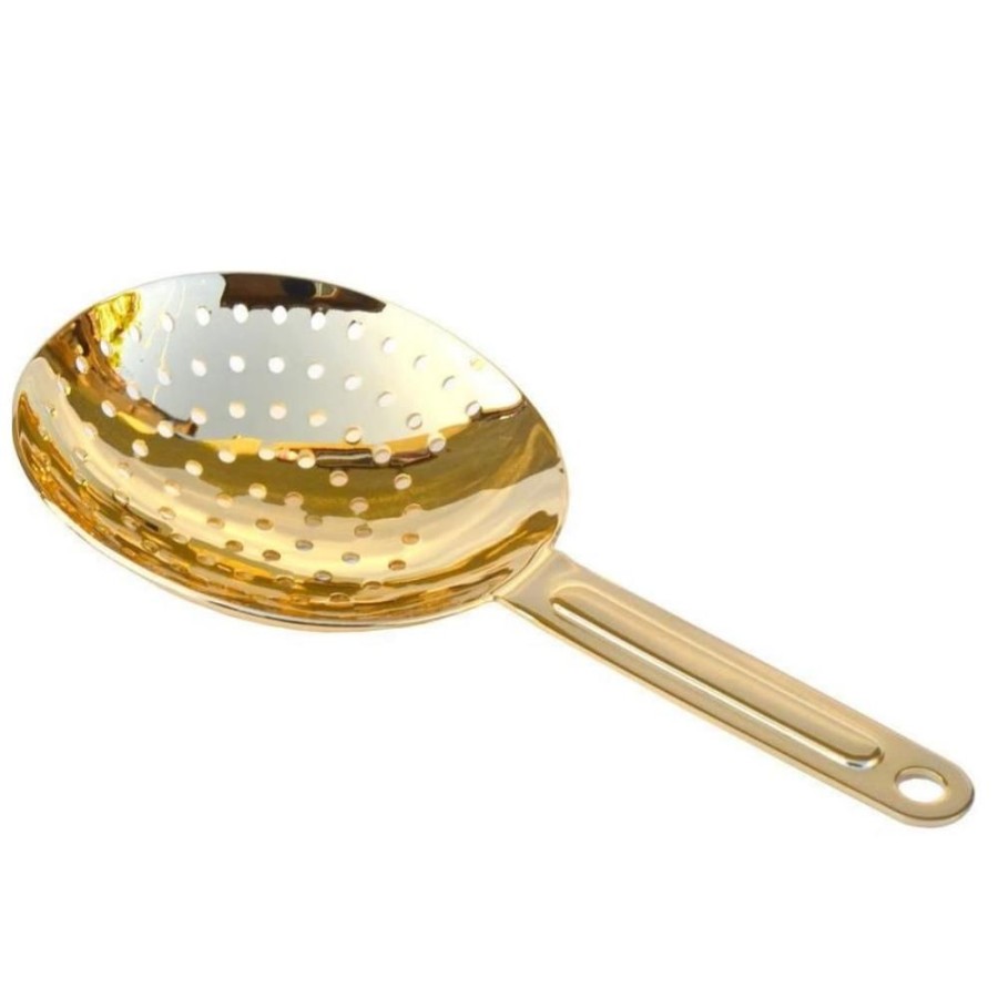 Bar Tools Japanese | Japanese 24 Kt Gold Julep Strainer