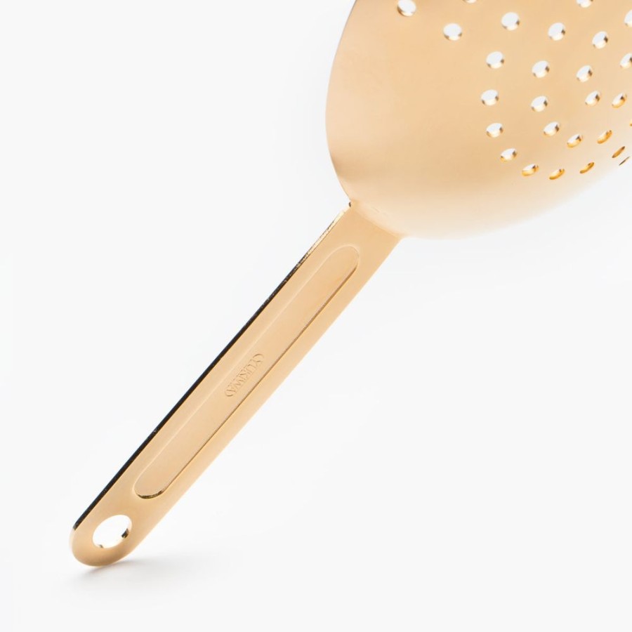 Bar Tools Japanese | Japanese 24 Kt Gold Julep Strainer