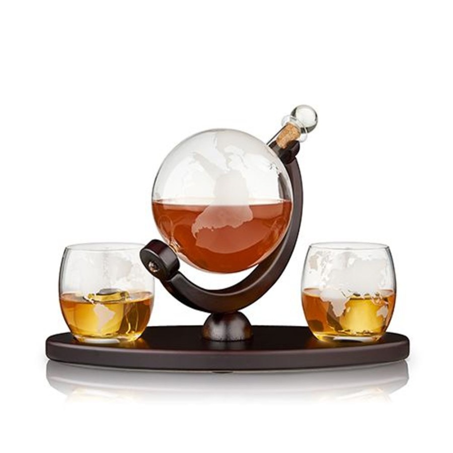 Glassware True Fabrications | Viski Globe Decanter & Whiskey Tumbler Set