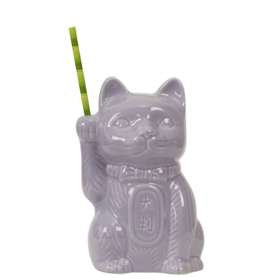 Glassware China | Purple Neko Cat Tiki Mug