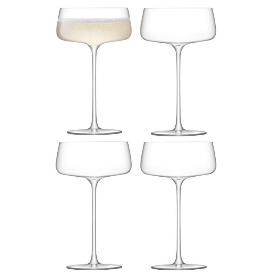 Glassware David Shaw | Lsa Metropolitan Champagne Saucers (Set Of 4)