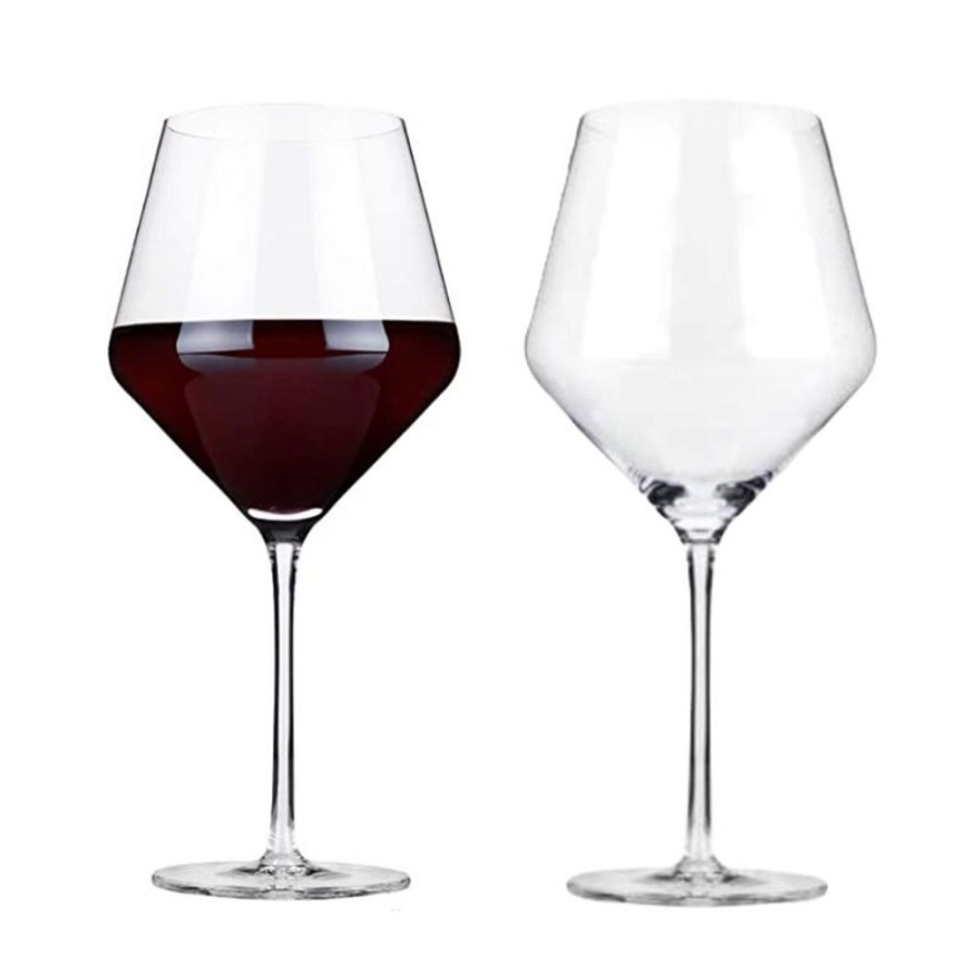 Glassware True Fabrications | Viski Crystal Burgundy Wine Glasses (Set Of 2)