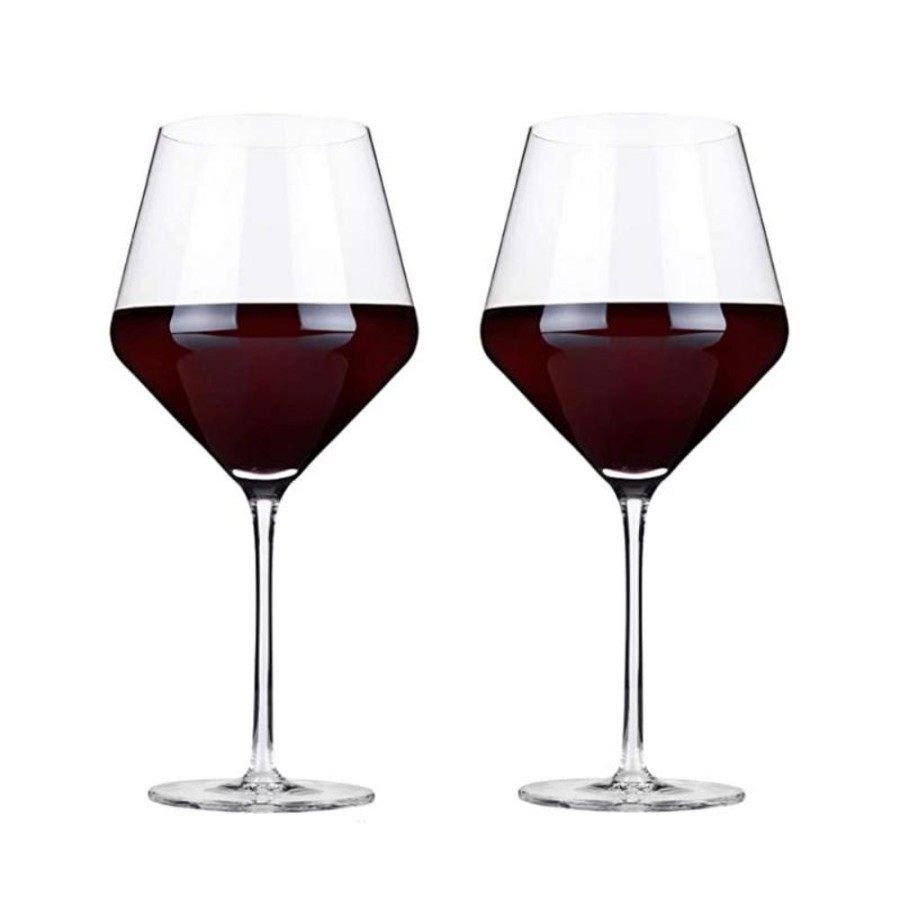 Glassware True Fabrications | Viski Crystal Burgundy Wine Glasses (Set Of 2)