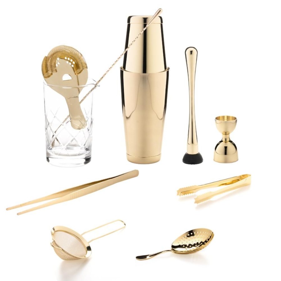 Bar Tools China | The Cocktail Aficionado Set (Gold)