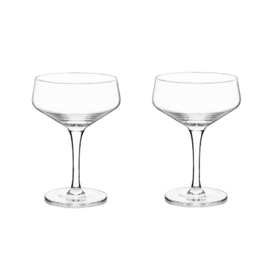 Glassware True Fabrications | Viski Raye Crystal Coupe Glasses (Set Of 2)