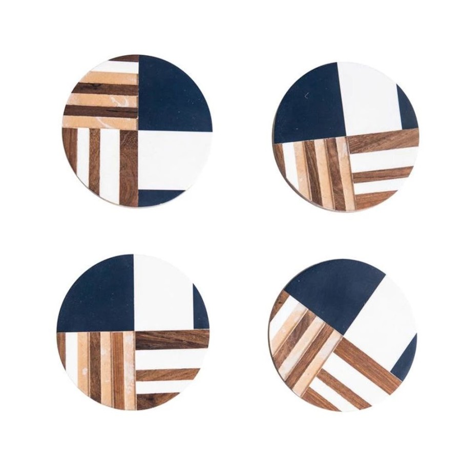 More Bloomingville | Nautical Geometric Coasters (Set Of 4)