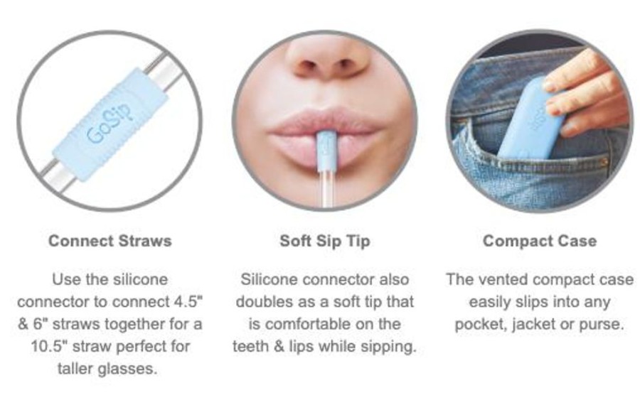 More Product Specialties Inc. | Gosip Glass Multi-Use Straw