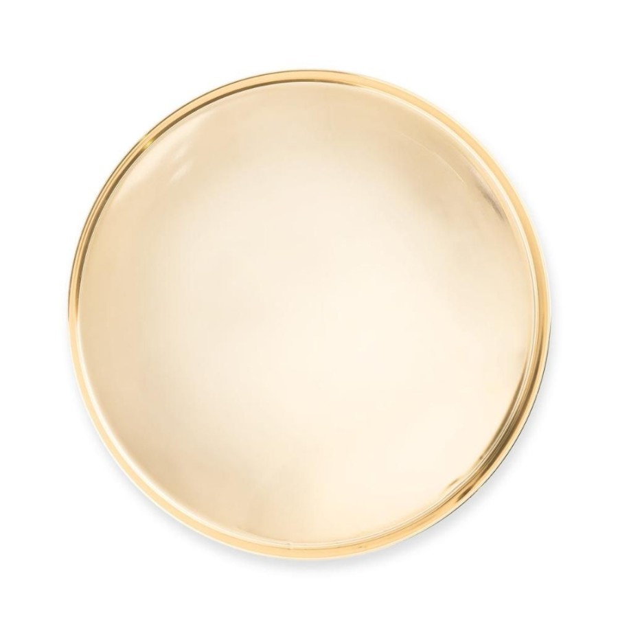 More True Fabrications | Round Gold Tray