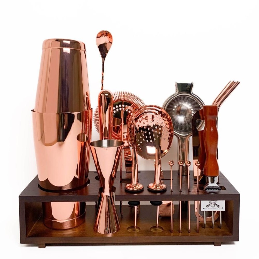 Bar Tools China - special | Copper Bar Tool Set With Stand (20 Piece)