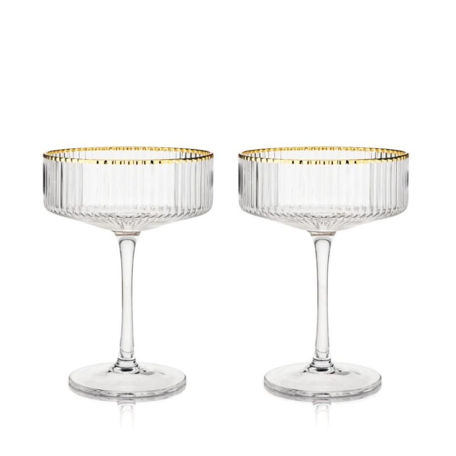 Glassware True Fabrications | Viski Meridian Coupe Glasses (Set Of 2)